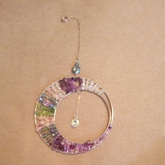 Hand Crafted Jewelry - Hand Crafted Colorful Gemstone dreamcatcher